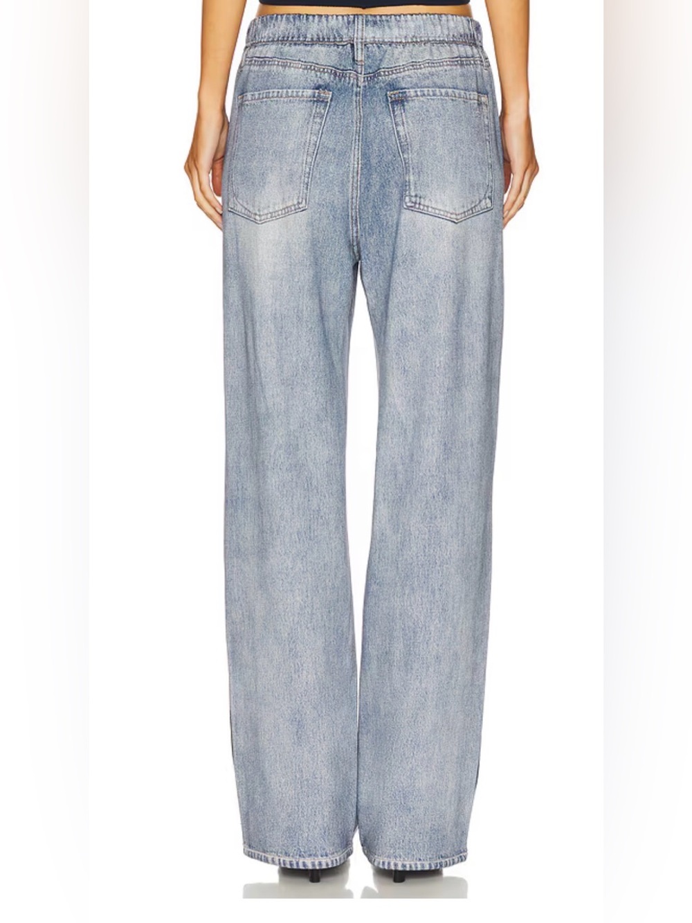 rag & bone rb Miramar Wide Leg Track Jeans in Coney size Medium - Picture 3 of 9